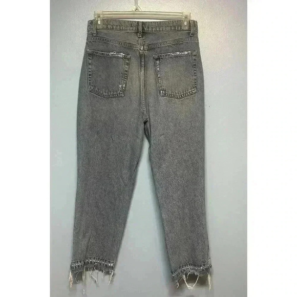 Free People Lita cropped distressed straight leg High Waisted jeans Size 31 - Picture 3 of 8